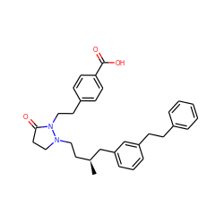 C[C@@H](CCN1CCC(=O)N1CCc1ccc(C(=O)O)cc1)Cc1cccc(CCc2ccccc2)c1 ZINC000028962123