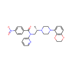 C[C@@H](CN(C(=O)c1ccc([N+](=O)[O-])cc1)c1ccccn1)N1CCN(c2cccc3c2OCCO3)CC1 ZINC000013643824