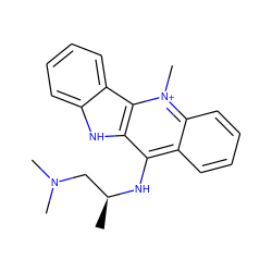 C[C@@H](CN(C)C)Nc1c2ccccc2[n+](C)c2c1[nH]c1ccccc12 ZINC000028979825