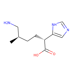 C[C@@H](CN)CC[C@@H](C(=O)O)c1cnc[nH]1 ZINC000026271912