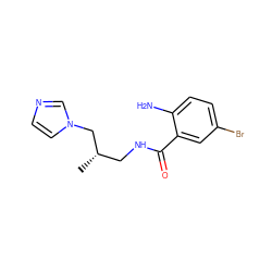 C[C@@H](CNC(=O)c1cc(Br)ccc1N)Cn1ccnc1 ZINC000026390750