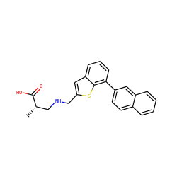 C[C@@H](CNCc1cc2cccc(-c3ccc4ccccc4c3)c2s1)C(=O)O ZINC001772638821