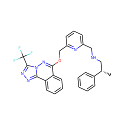 C[C@@H](CNCc1cccc(COc2nn3c(C(F)(F)F)nnc3c3ccccc23)n1)c1ccccc1 ZINC000026497029