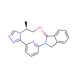 C[C@@H](CO)n1cnnc1-c1cccc(N2Cc3ccccc3C2=O)n1 ZINC001772578842