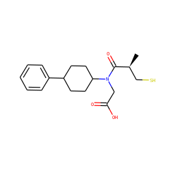 C[C@@H](CS)C(=O)N(CC(=O)O)C1CCC(c2ccccc2)CC1 ZINC000028260421