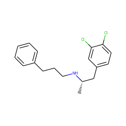 C[C@@H](Cc1ccc(Cl)c(Cl)c1)NCCCc1ccccc1 ZINC000013822216