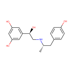 C[C@@H](Cc1ccc(O)cc1)NC[C@H](O)c1cc(O)cc(O)c1 ZINC000000057319