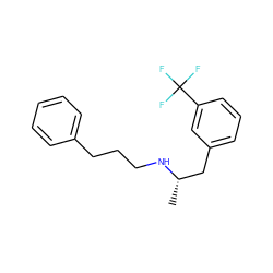 C[C@@H](Cc1cccc(C(F)(F)F)c1)NCCCc1ccccc1 ZINC000002568226