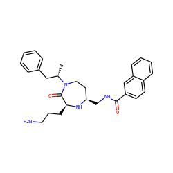 C[C@@H](Cc1ccccc1)N1CC[C@@H](CNC(=O)c2ccc3ccccc3c2)N[C@@H](CCCN)C1=O ZINC001772646455