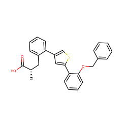 C[C@@H](Cc1ccccc1-c1csc(-c2ccccc2OCc2ccccc2)c1)C(=O)O ZINC000013554038