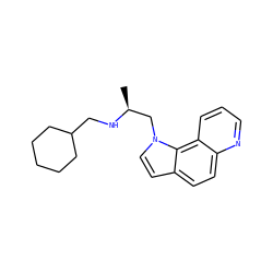 C[C@@H](Cn1ccc2ccc3ncccc3c21)NCC1CCCCC1 ZINC000028568273