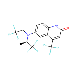 C[C@@H](N(CC(F)(F)F)c1ccc2[nH]c(=O)cc(C(F)(F)F)c2c1)C(F)(F)F ZINC000014968527