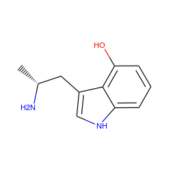 C[C@@H](N)Cc1c[nH]c2cccc(O)c12 ZINC000029215615