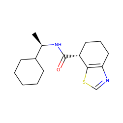 C[C@@H](NC(=O)[C@@H]1CCCc2ncsc21)C1CCCCC1 ZINC000223953637