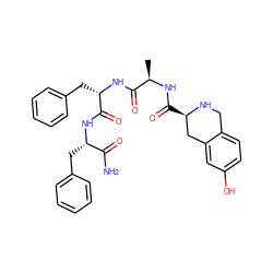 C[C@@H](NC(=O)[C@@H]1Cc2cc(O)ccc2CN1)C(=O)N[C@@H](Cc1ccccc1)C(=O)N[C@@H](Cc1ccccc1)C(N)=O ZINC000028523804