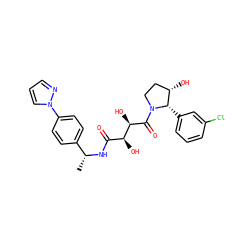 C[C@@H](NC(=O)[C@H](O)[C@@H](O)C(=O)N1CC[C@H](O)[C@@H]1c1cccc(Cl)c1)c1ccc(-n2cccn2)cc1 ZINC000071332874