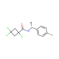 C[C@@H](NC(=O)C1(Cl)CC(Cl)(Cl)C1)c1ccc(Br)cc1 ZINC000103205770