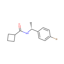 C[C@@H](NC(=O)C1CCC1)c1ccc(Br)cc1 ZINC000000306545