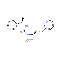 C[C@@H](NC(=O)N1C(=O)C[C@@H]1SCc1ccccn1)c1ccccc1 ZINC000000023547