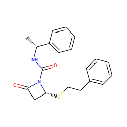 C[C@@H](NC(=O)N1C(=O)C[C@H]1SCCc1ccccc1)c1ccccc1 ZINC000006494406