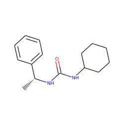 C[C@@H](NC(=O)NC1CCCCC1)c1ccccc1 ZINC000000369588