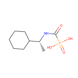 C[C@@H](NC(=O)P(=O)(O)O)C1CCCCC1 ZINC000034117646