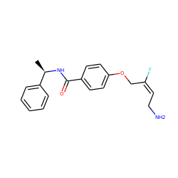 C[C@@H](NC(=O)c1ccc(OC/C(F)=C\CN)cc1)c1ccccc1 ZINC000084622329