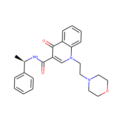 C[C@@H](NC(=O)c1cn(CCN2CCOCC2)c2ccccc2c1=O)c1ccccc1 ZINC000028864414