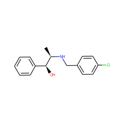 C[C@@H](NCc1ccc(Cl)cc1)[C@@H](O)c1ccccc1 ZINC000019871873