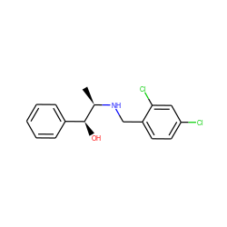 C[C@@H](NCc1ccc(Cl)cc1Cl)[C@@H](O)c1ccccc1 ZINC000019872192