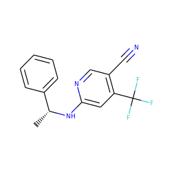 C[C@@H](Nc1cc(C(F)(F)F)c(C#N)cn1)c1ccccc1 ZINC000028950644