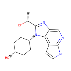 C[C@@H](O)c1nc2cnc3[nH]ccc3c2n1[C@H]1CC[C@@H](O)CC1 ZINC000101680596