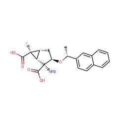 C[C@@H](O[C@@H]1C[C@@H]2[C@H]([C@]1(N)C(=O)O)[C@@]2(F)C(=O)O)c1ccc2ccccc2c1 ZINC000013582245