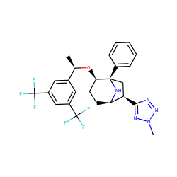 C[C@@H](O[C@@H]1CC[C@H]2N[C@@]1(c1ccccc1)C[C@H]2c1nnn(C)n1)c1cc(C(F)(F)F)cc(C(F)(F)F)c1 ZINC000101075234