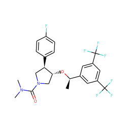 C[C@@H](O[C@@H]1CN(C(=O)N(C)C)C[C@H]1c1ccc(F)cc1)c1cc(C(F)(F)F)cc(C(F)(F)F)c1 ZINC000028961633