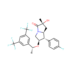 C[C@@H](O[C@H]1CN2C(=O)[C@](C)(O)C[C@H]2[C@@H]1c1ccc(F)cc1)c1cc(C(F)(F)F)cc(C(F)(F)F)c1 ZINC000049069553