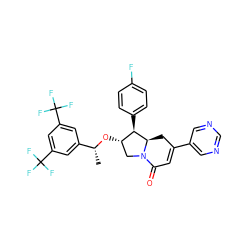 C[C@@H](O[C@H]1CN2C(=O)C=C(c3cncnc3)C[C@@H]2[C@@H]1c1ccc(F)cc1)c1cc(C(F)(F)F)cc(C(F)(F)F)c1 ZINC000049780886