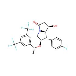 C[C@@H](O[C@H]1CN2C(=O)C[C@@H](O)[C@H]2[C@@H]1c1ccc(F)cc1)c1cc(C(F)(F)F)cc(C(F)(F)F)c1 ZINC000049115364