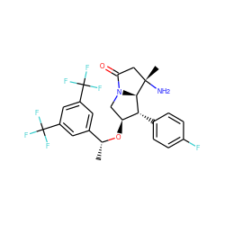 C[C@@H](O[C@H]1CN2C(=O)C[C@](C)(N)[C@H]2[C@@H]1c1ccc(F)cc1)c1cc(C(F)(F)F)cc(C(F)(F)F)c1 ZINC000049114645