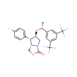 C[C@@H](O[C@H]1CN2C(=O)OC[C@@H]2[C@@H]1c1ccc(F)cc1)c1cc(C(F)(F)F)cc(C(F)(F)F)c1 ZINC000029131689