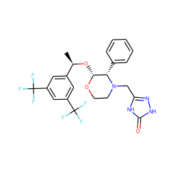 C[C@@H](O[C@H]1OCCN(Cc2n[nH]c(=O)[nH]2)[C@H]1c1ccccc1)c1cc(C(F)(F)F)cc(C(F)(F)F)c1 ZINC000013781978