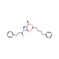 C[C@@H](OC(=O)CCCCc1ccccc1)[C@@H]1CN(C(=O)CCc2ccccc2)C1=O ZINC000045257289