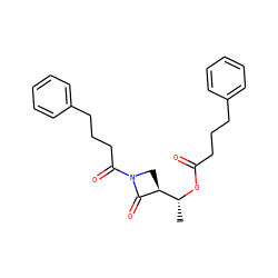 C[C@@H](OC(=O)CCCc1ccccc1)[C@@H]1CN(C(=O)CCCc2ccccc2)C1=O ZINC000045245536