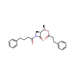 C[C@@H](OC(=O)CCc1ccccc1)[C@@H]1CN(C(=O)CCCc2ccccc2)C1=O ZINC000045254864