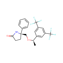 C[C@@H](OC[C@@]1(c2ccccc2)CCC(=O)N1)c1cc(C(F)(F)F)cc(C(F)(F)F)c1 ZINC000042888830