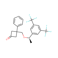 C[C@@H](OCC1(c2ccccc2)CC(=O)C1)c1cc(C(F)(F)F)cc(C(F)(F)F)c1 ZINC000036324206