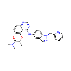 C[C@@H](Oc1cccc2ncnc(Nc3ccc4c(cnn4Cc4ccccn4)c3)c12)C(=O)N(C)C ZINC000029041299