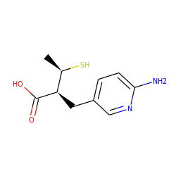 C[C@@H](S)[C@@H](Cc1ccc(N)nc1)C(=O)O ZINC000013917936