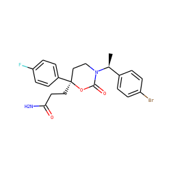 C[C@@H](c1ccc(Br)cc1)N1CC[C@](CCC(N)=O)(c2ccc(F)cc2)OC1=O ZINC000114914868