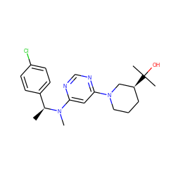 C[C@@H](c1ccc(Cl)cc1)N(C)c1cc(N2CCC[C@H](C(C)(C)O)C2)ncn1 ZINC000073198246